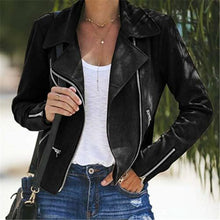 Load image into Gallery viewer, Hirigin Leisure Spring Autumn Ladies Women's Suede Leather Jackets Hot Sale Flight Coat Zip Up Biker Comfort Girl Outwear Jacket