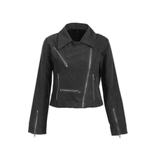 Load image into Gallery viewer, Hirigin Leisure Spring Autumn Ladies Women's Suede Leather Jackets Hot Sale Flight Coat Zip Up Biker Comfort Girl Outwear Jacket