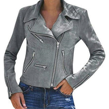 Load image into Gallery viewer, Hirigin Leisure Spring Autumn Ladies Women's Suede Leather Jackets Hot Sale Flight Coat Zip Up Biker Comfort Girl Outwear Jacket