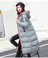 Load image into Gallery viewer, Long parkas for women 2019 winter Down cotton jacket Thick warm Hooded tops female Slim Cotton-padded jacket coats IOQRCJV N258