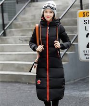 Load image into Gallery viewer, Long parkas for women 2019 winter Down cotton jacket Thick warm Hooded tops female Slim Cotton-padded jacket coats IOQRCJV N258