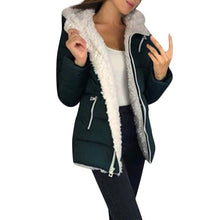 Load image into Gallery viewer, Plus Size Women's Coats 5XL Winter Thicken Warm Zipper Pockets Outerwear velvet Fashion Casual Jacket Freeshipping #YL5