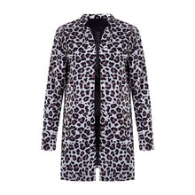 Load image into Gallery viewer, 2019 Spring Autumn Fashion Women's Leopard Jacket Sweater Top Warm Casual Suit Long Coat