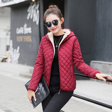 Load image into Gallery viewer, Vangull New Spring Autumn Women's Clothing Hooded Fleece Basic Jacket Long Sleeve female Coats Short Zipper Casual Outerwear