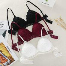 Load image into Gallery viewer, Lace Bralette Sexy Bras for Women Wire Free Push Up Bra Seamless Deep V Lace Girl Bra Wireless Thin Underwear Lingerie Sujetador
