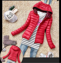 Load image into Gallery viewer, Winter Jacket Women Cotton Down Parka Hooded Women's Coat Casual Slim Down &amp; Parkas Solid Basic Women's Jacket Long Sleeve Coat
