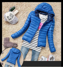 Load image into Gallery viewer, Winter Jacket Women Cotton Down Parka Hooded Women's Coat Casual Slim Down &amp; Parkas Solid Basic Women's Jacket Long Sleeve Coat